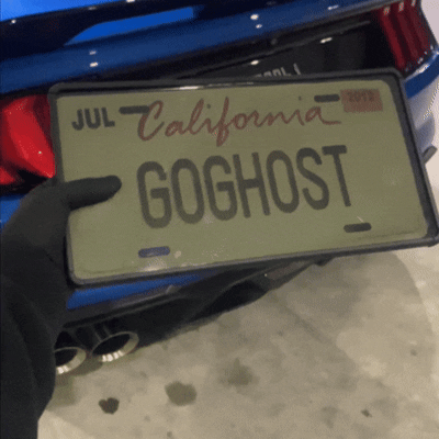 Ghost Black Out License Plate Cover