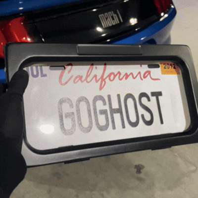 Ghost Curtain License Plate cover